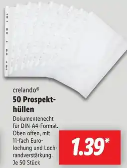 Lidl crelando 50 Prospekthüllen Angebot