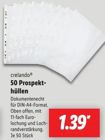 Lidl crelando 50 Prospekthüllen Angebot