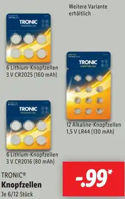 Lidl TRONIC Knopfzellen Angebot