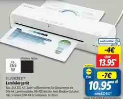 Lidl SILVERCREST Laminiergerät Angebot