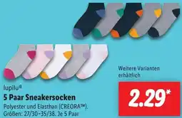 Lidl lupilu 5 Paar Sneakersocken Angebot