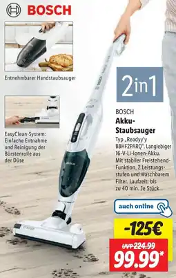 Lidl BOSCH Akku Staubsauger Angebot
