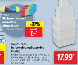 Lidl LIVARNO home Aufbewahrungsboxen-Set, 8-teilig Angebot