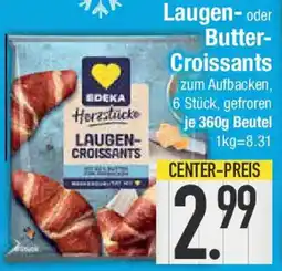 E-Center EDEKA Herzstücke Laugen oder Butter Croissants Angebot