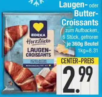 E-Center EDEKA Herzstücke Laugen oder Butter Croissants Angebot