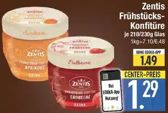 E-Center Zentis Frühstücks Konfitüre Angebot