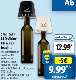 Lidl SANSIBAR LED-Akku Flaschenleuchte Angebot