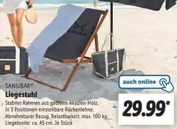 Lidl SANSIBAR Liegestuhl Angebot