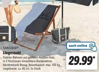 Lidl SANSIBAR Liegestuhl Angebot