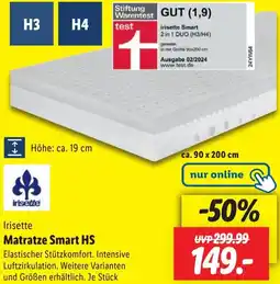 Lidl Irisette Matratze Smart HS Angebot