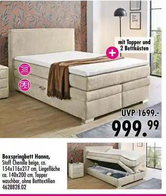 Möbel Boss Boxspringbett hanna Angebot