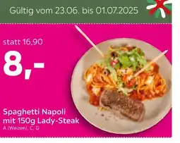 Mömax Spaghetti napoli mit 150g lady-steak Angebot