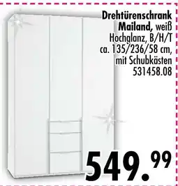 Möbel Boss Drehtürenschrank mailand Angebot