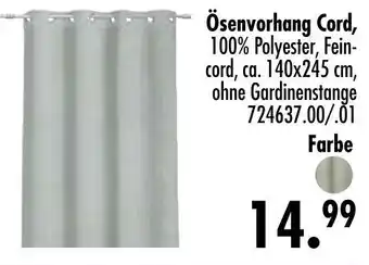 Möbel Boss Ösenvorhang cord Angebot