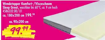 Möbel Boss Wendetopper komfort-/viscoschaum sleep great Angebot