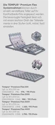 XXXLutz Die tempur premium flex systemrahmen Angebot