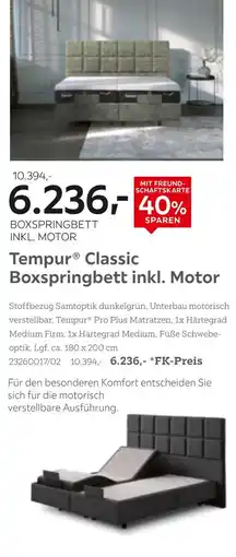 XXXLutz Tempur classic boxspringbett inkl. motor Angebot