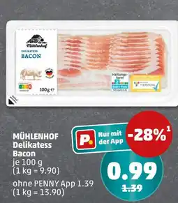 PENNY Mühlenhof delikatess bacon Angebot