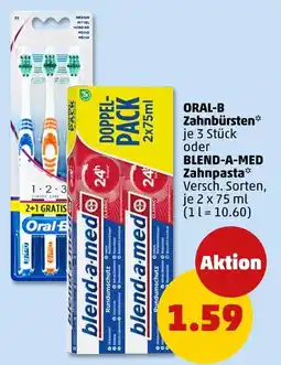 PENNY Oral-b oder blend-a-med zahnbürsten oder zahnpasta Angebot
