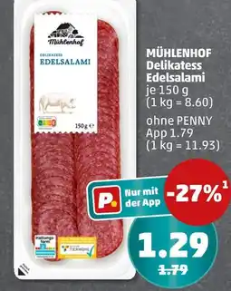 PENNY Mühlenhof delikatess edelsalami Angebot