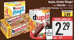 E-Center duplo, kinder Riegel oder hanuta Angebot