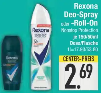 E-Center Rexona Deo-Spray oder Roll-On Angebot