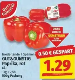 NP Discount GUT&GÜNSTIG Paprika, rot Angebot