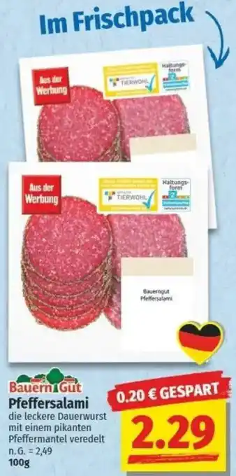 NP Discount Bauern Gut Pfeffersalami Angebot