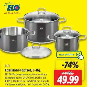 Lidl ELO Edelstahl-Topfset, 6-tlg. Angebot