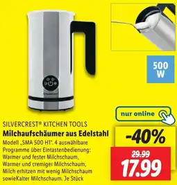 Lidl SILVERCREST KITCHEN TOOLS Milchaufschäumer aus Edelstahl Angebot