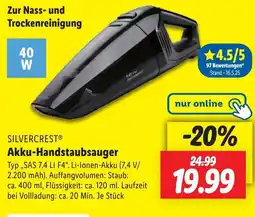 Lidl SILVERCREST Akku-Handstaubsauger Angebot