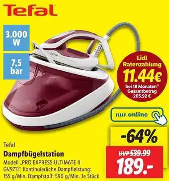 Lidl Tefal Dampfbügelstation Angebot