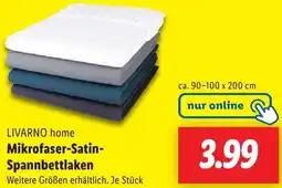 Lidl LIVARNO home Mikrofaser Satin Spannbettlaken Angebot