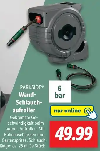 Lidl PARKSIDE Wand Schlauchaufroller Angebot