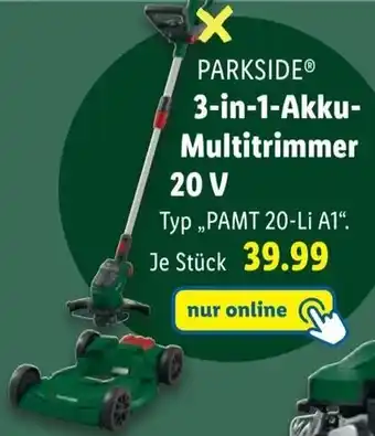 Lidl PARKSIDE 3-in-1 Akku-Multitrimmer 20 V Angebot