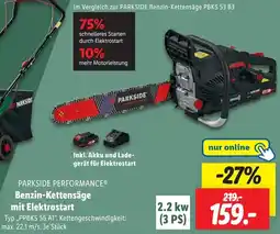 Lidl PARKSIDE PERFORMANCE Benzin-Kettensäge mit Elektrostart Angebot