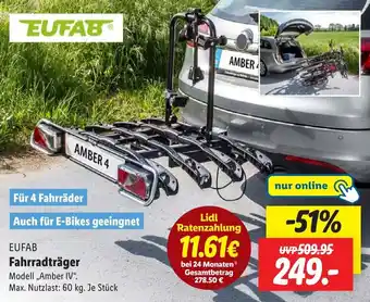 Lidl EUFAB Fahrradträger Angebot