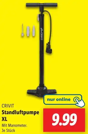 Lidl CRIVIT Standluftpumpe XL Angebot
