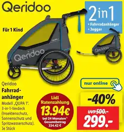 Lidl Qeridoo Fahrradanhänger Angebot