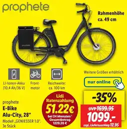 Lidl prophete E-Bike Alu-City, 28" Angebot