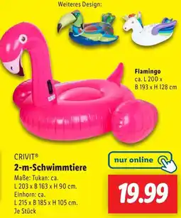 Lidl CRIVIT 2-m-Schwimmtiere Angebot