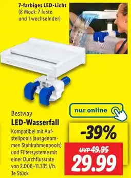 Lidl Bestway LED-Wasserfall Angebot