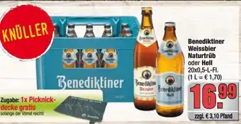 Profi Getränke Benediktiner Weissbier Naturtrüb oder Hell Angebot