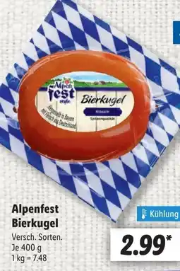 Lidl Alpenfest Bierkugel Angebot