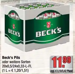 Profi Getränke Beck's Pils Angebot