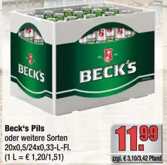 Profi Getränke Beck's Pils Angebot