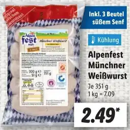 Lidl Alpenfest Münchner Weißwurst Angebot