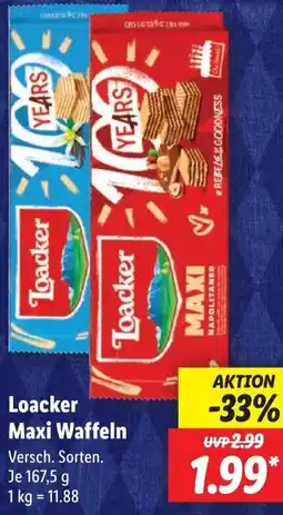 Lidl Loacker Maxi Waffeln Angebot