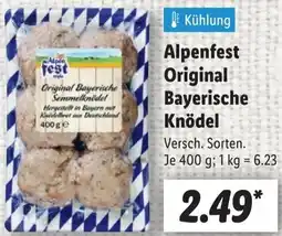 Lidl Alpenfest Original Bayerische Knödel Angebot