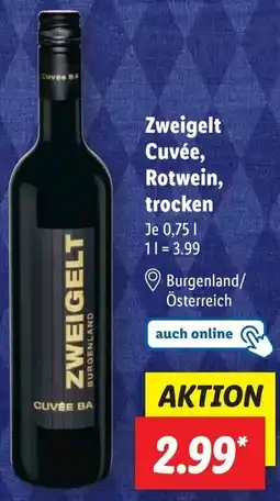 Lidl Zweigelt Cuvée, Rotwein, trocken Angebot